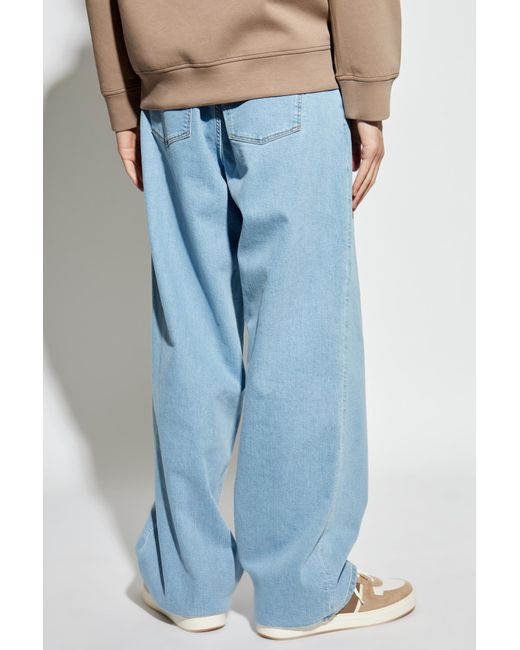 Giorgio Armani Blue Loose-Leg Jeans for men