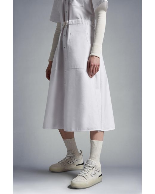 Moncler White Pivot High-Top Sneakers