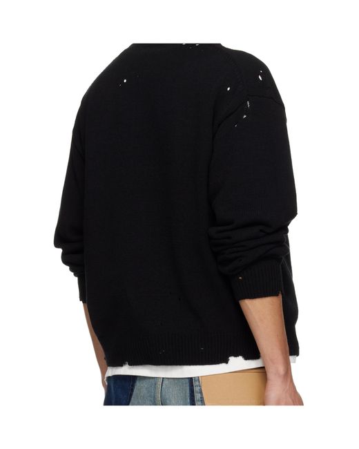 Maison Mihara Yasuhiro Black Crew Neck Knitwear for men