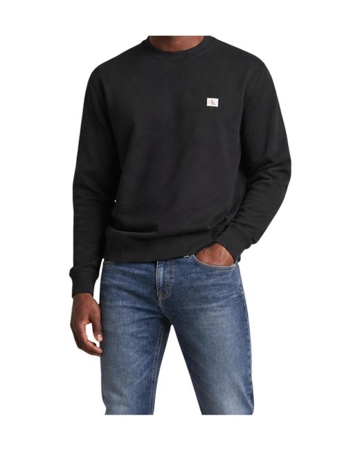 Calvin Klein Blue Logo-Patch Sweater for men