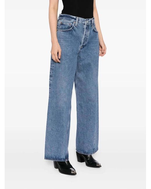 Agolde Blue Twist Low Slung Jeans