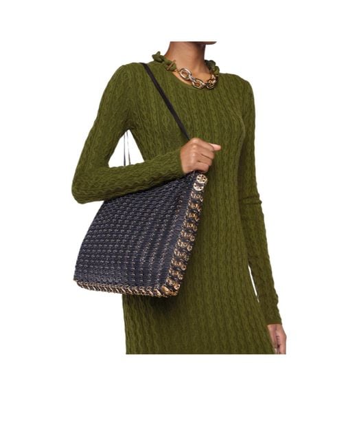 Rabanne Green 1969 Flip Top Handle Bag