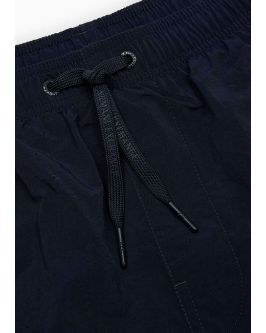 ARMANI EXCHANGE Blue Logo Swimming Trunks for men