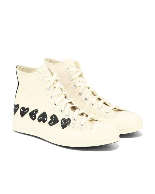 COMME DES GARÇONS PLAY Natural Round-Head High-Top Skate Shoes for men