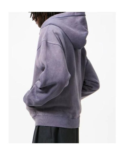 Our Legacy Purple Cropped Zip-Up Hoodie for men