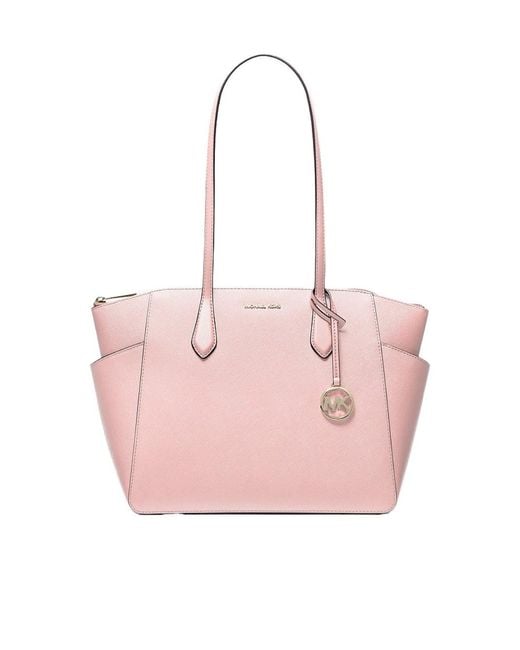 Michael Kors Pink Marilyn Medium Saffiano Leather Tote Bag