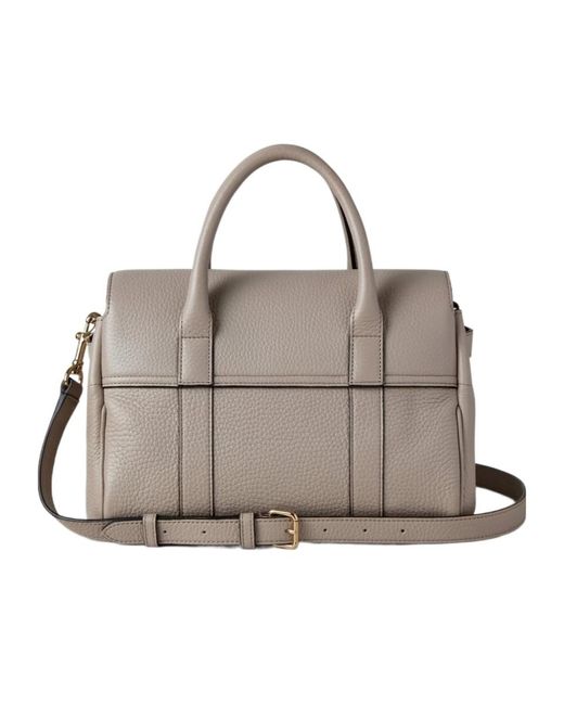 Mulberry Gray Small Bayswater Satchel Shoulder Bag