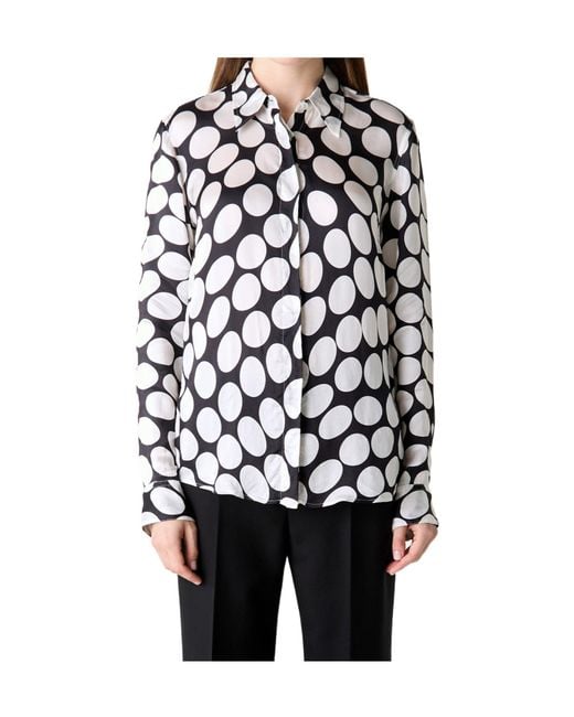 Dries Van Noten White Polka-Dot Shirt