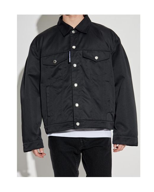 DSquared² Blue Logo Label Oversized Jacket for men