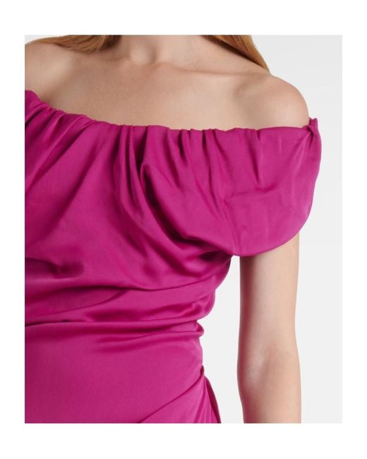 Vivienne Westwood Purple Long Ginnie Amber Draped Maxi Dress