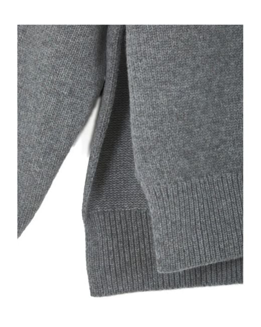 Jil Sander Gray Crew-Neck Sweater
