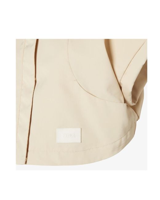 Fendi Natural Cropped Vest