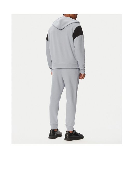 Boss Gray Two-Piece Set With Long-Sleeved Zip-Up Jacket for men