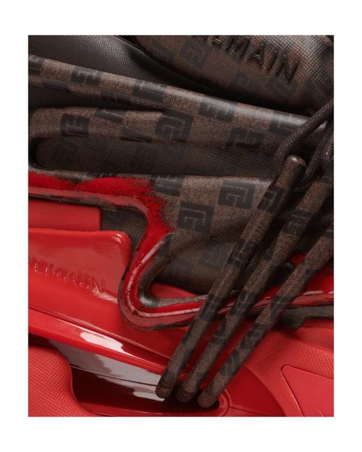 Balmain Red Unicorn Trainers for men