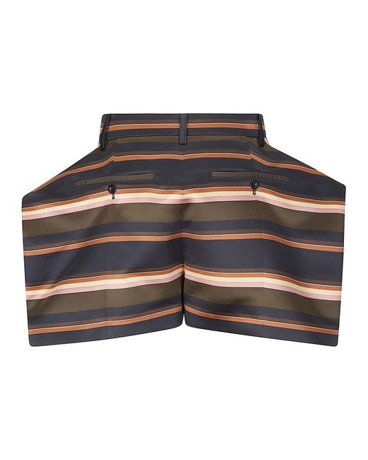 Sacai Multicolor Horizontal Stripe Shorts