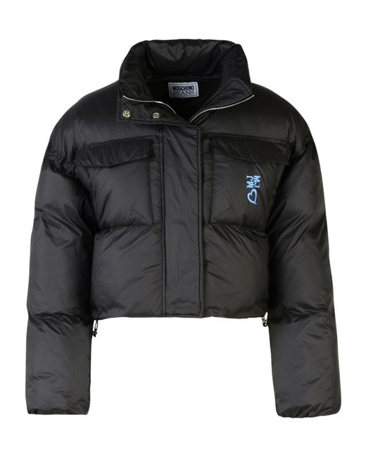 Moschino Black Crop Down Jacket
