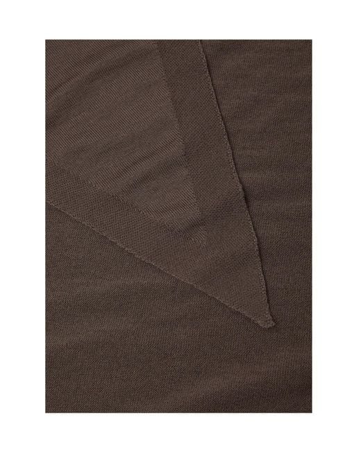 Loro Piana Brown Rombo Knitted Scarf for men