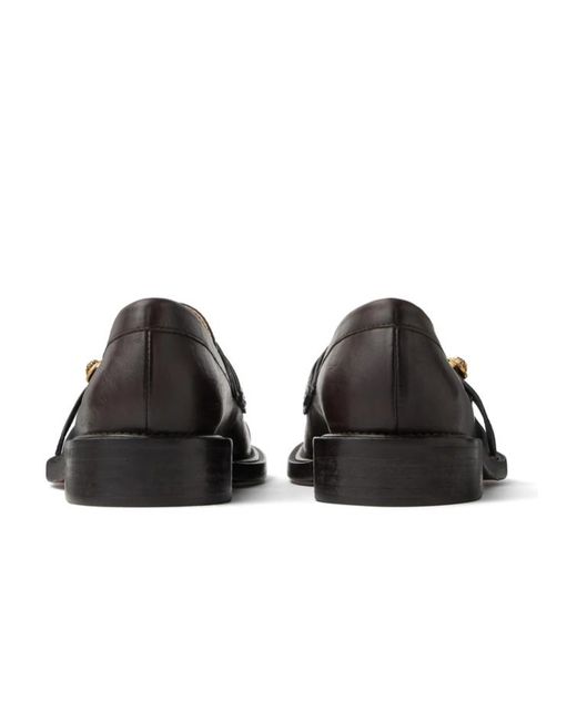 Versace Black Round-Toe Loafers