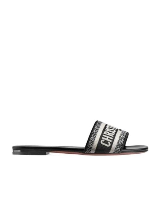 Dior White Dway Slide