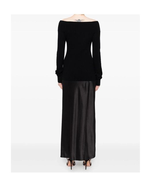 Christopher Esber Black Shoulderless Monument Dress