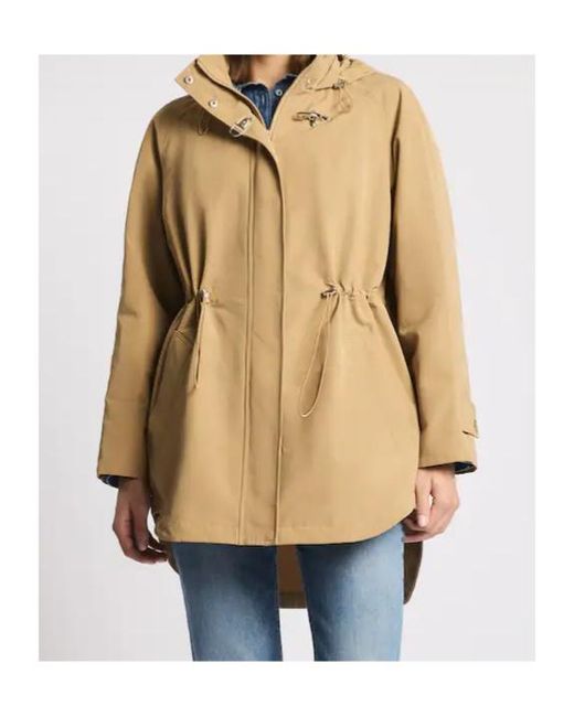 Fay Natural Drawstring Hooded Jacket