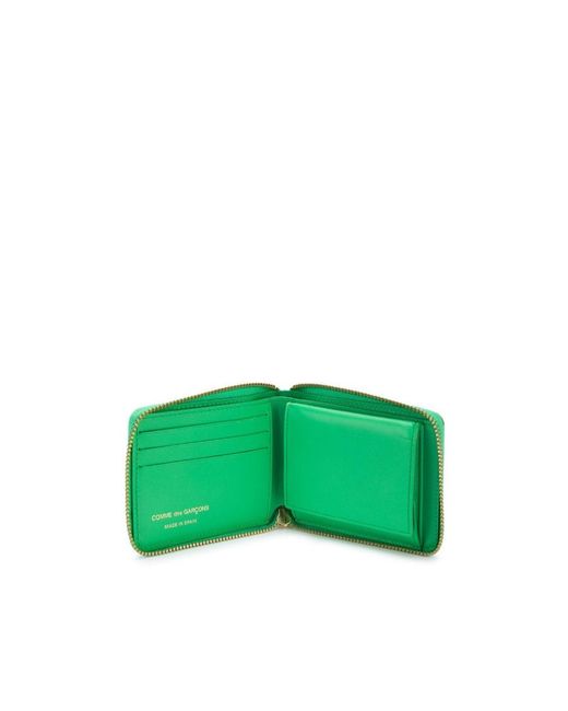 Comme des Garçons Green Logo Wallet for men
