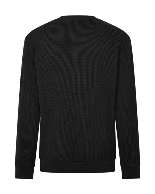 Barbour Black Curve Crew Sweatshirt for men