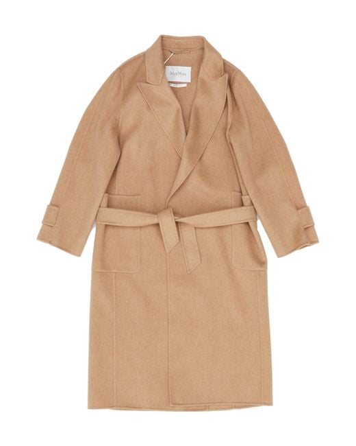 Max Mara Natural Mxmribelle Belted Coat