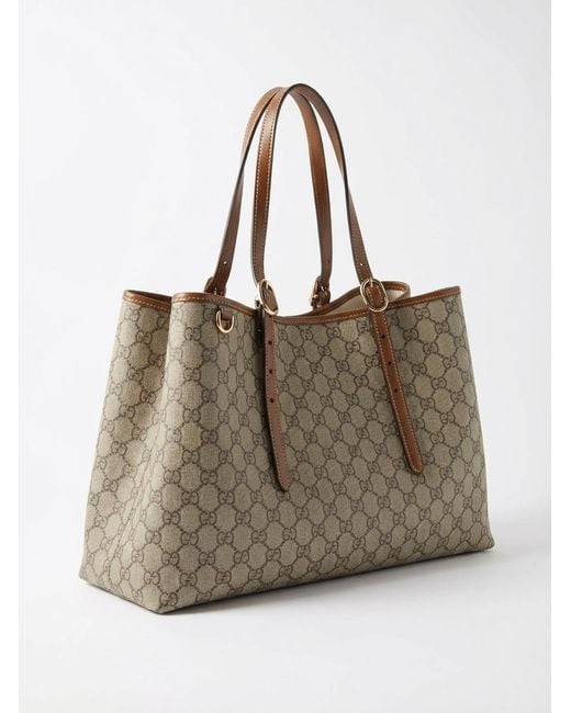 Gucci Natural Gg Emblem Large Tote Bag