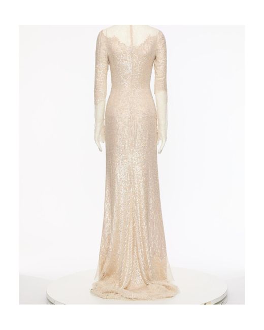 Valentino Natural Sequined Dress