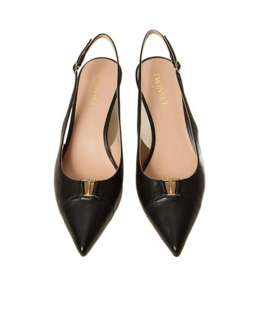Twinset Multicolor Pointed Toe Slingback Pumps
