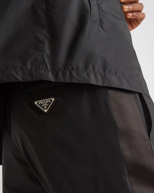 Prada Black Mid-Rise Straight-Leg Track Pants for men