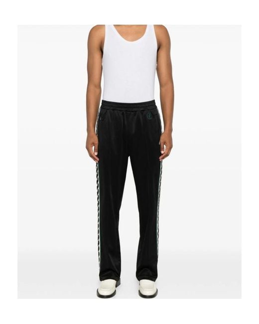 Drole de Monsieur Black Side-Stripe Track Pants for men