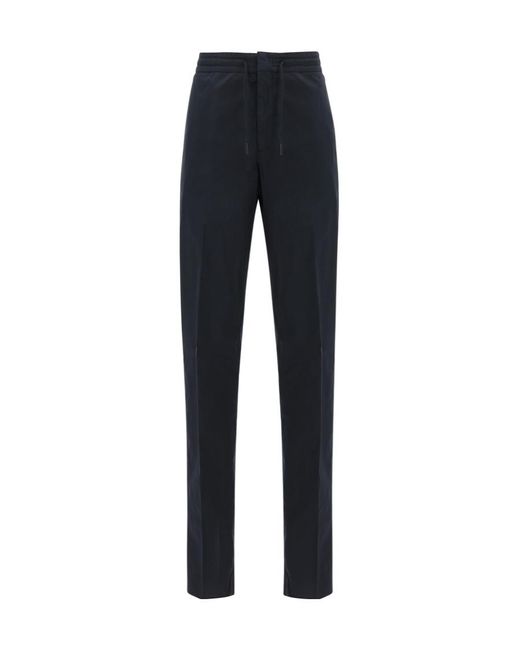 Zegna Blue Logo Casual Pants for men