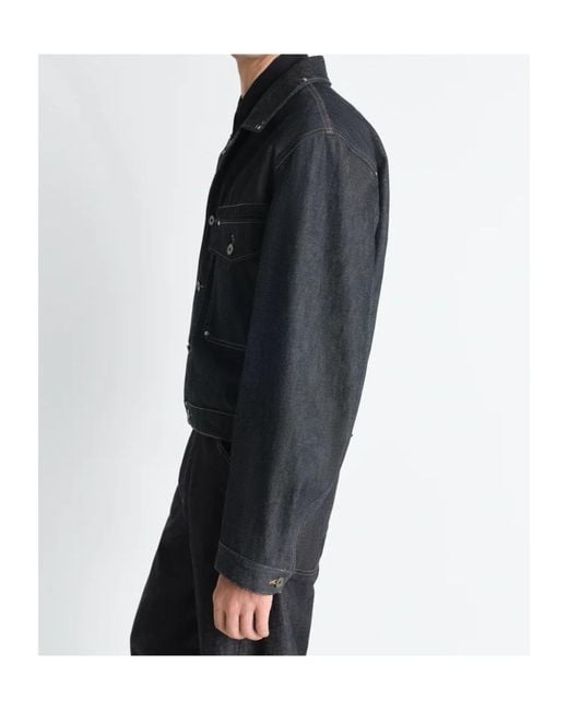 Lemaire Black Trucker Jacket for men