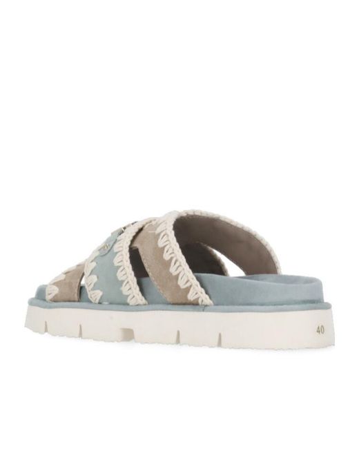 Mou Metallic Bio Slip-On Sandals