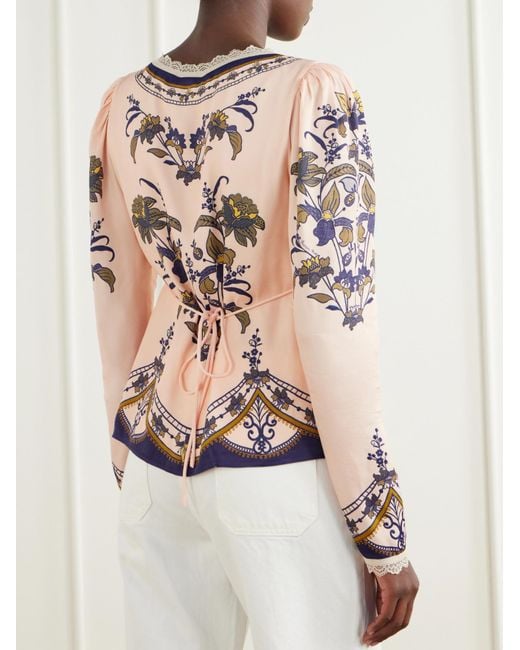 Farm Rio Multicolor Floral Print Top