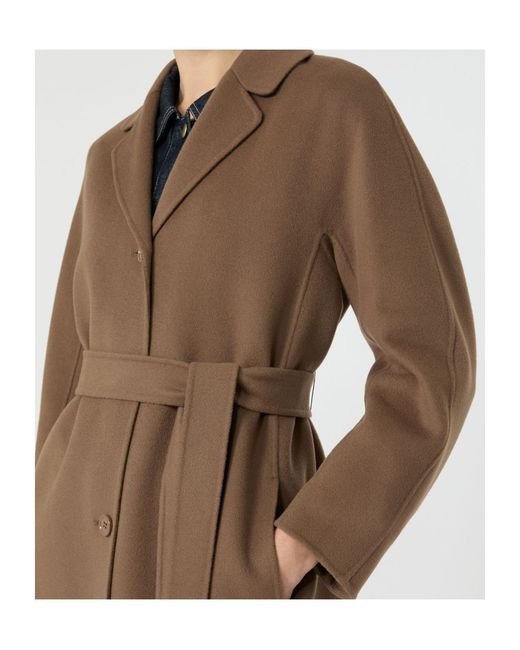 Max Mara Brown Flared Coat