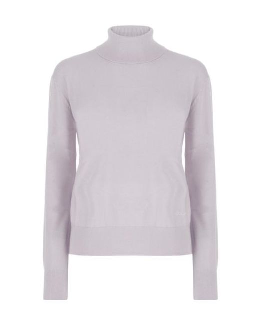 Calvin Klein Purple Roll-Neck Sweater