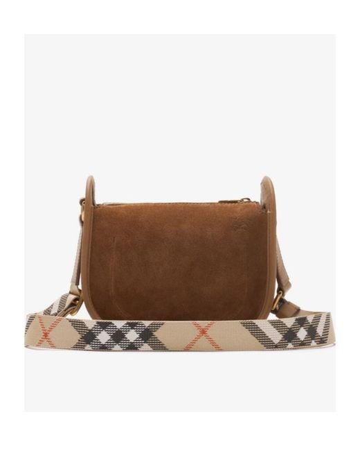 Burberry Brown Mini B Clip Messenger Bag