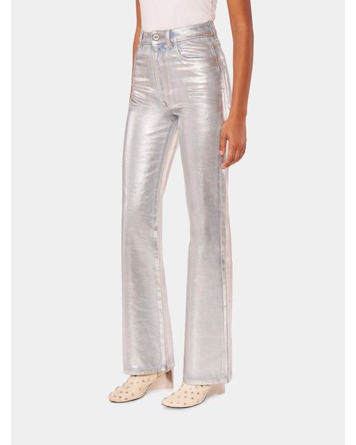 Rabanne Gray Mid-Rise Straight-Leg Jeans