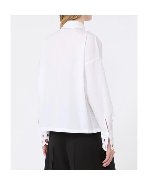 Max Mara White Poplin Shirt