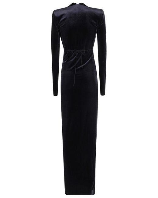 Amazuìn Blue Lara Velvet Maxi Dress