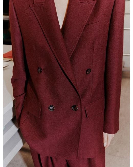 Marella Purple Oversized Deconstructed Blazer