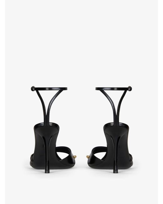 Givenchy Black Embellished Stitch Sandals