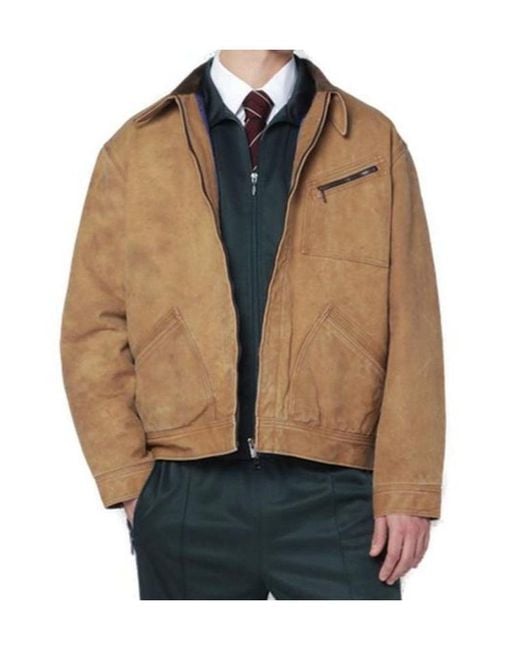 Needles Blue Long Sleeved Zipped Work Jacket for men