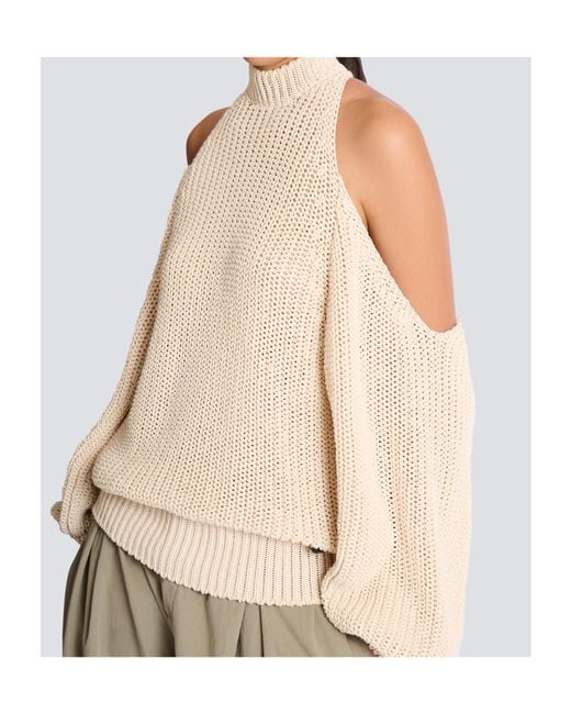Balmain Natural Cotton High-Neck Sweater