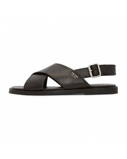 Prada Brown Open-Toe Sandals for men