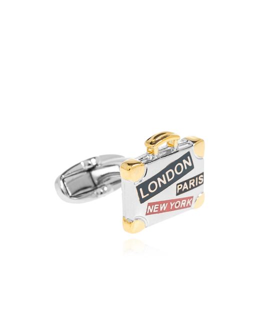 Paul Smith White Suitcase Motif Cufflinks for men