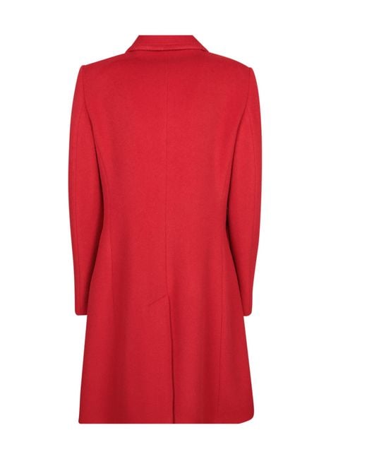 Tagliatore Red Double-Breasted Buttoned Coat